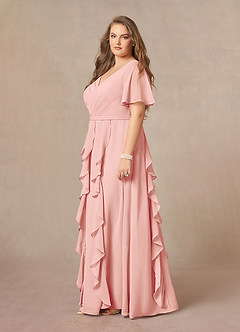 Azazie Watson Abiti per la Madre della Sposa Abito A-Line in Chiffon con Scollo a V Rosetta image8