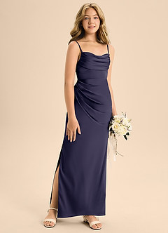 Azazie Mai Junior Stormy A-Line Sweetheart Neckline Stretch Satin Dress image3