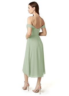 Azazie Vicenta Final Sale Vintage Mauve A-Line Off the Shoulder Chiffon Convertible Dress image5