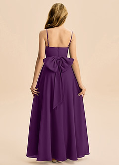 Azazie Bear Junior Grape A-Line Pleated Chiffon Dress image2