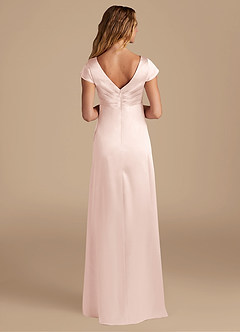 Azazie Allessia Maternity Bridesmaid Dresses A-Line Metallic Satin Floor-Length Dress image5