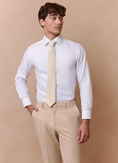 front Stretch Satin Wide Tie