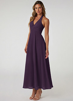 Azazie Tessie Suknie dla druhen Linia A Pofałdowany Szyfon Długość kostki Sukienka image3