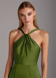 Robe Longue Olive Verte Elana image6