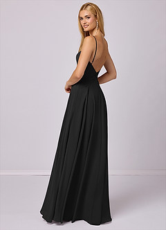 Barbie ♥ Azazie Bridesmaid Dresses Black A-Line Chiffon Dress image4