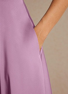 Azazie Niles Kleider für die Brautmutter A-Linie Schleppe Stretch-Satin Kleid Blauregen image9