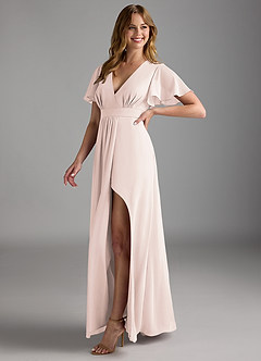 Azazie Zaniah Bridesmaid Dresses Rose Petal A-Line Chiffon Dress image5