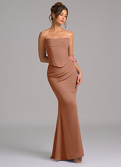 Azazie Sorrel Suknie dla druhen Syrena Gorset Szyfon Do ziemi Sukienka image7