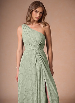 Hermosa Pistachio One Shoulder Maxi Dress image6