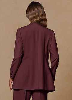 front Rowan Cabernet Refined Weave Performance blazer