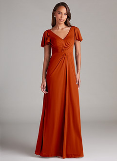 Azazie Soren Final Sale Black A-Line Ruched Mesh Dress image1