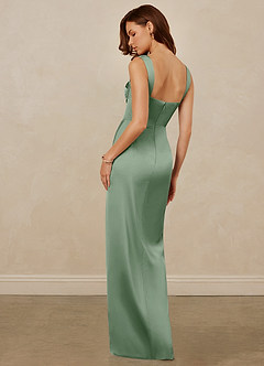 Christian Siriano Bridal for Azazie 1017 Bridesmaid Dresses Matcha Sheath Sweetheart Neckline Stretch Satin Dress image6