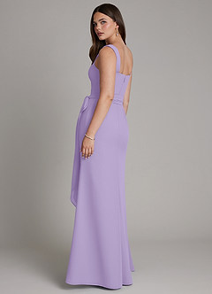 Azazie Katya Bridesmaid Dresses Lilac Mermaid Square Neckline Chiffon Convertible Dress image7