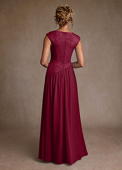 Azazie Kalleen Suknie dla Matki Panny Młodej Linia A Pofałdowany Szyfon Długość podłogi Sukienka image3