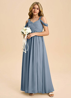 Azazie Lianne Junior Twilight A-Line Off the Shoulder Chiffon Dress image1