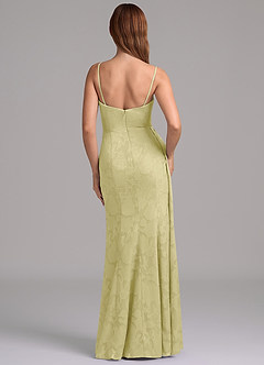 Azazie Amyra Jurken voor bruidsmeisjes Converteerbaar Jurk van Bloemen Burn-out met Zeemeermin Off the Shoulder Citroensorbet image7