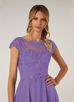 Azazie Shonda Mother of the Bride Dresses Tahiti Lace Chiffon Dress image6