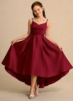 Azazie Sweets Girl Flower Girl Klänningar Klä A-Line i Matt satäng Plisserad image4