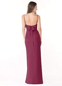 Azazie Mai Bridesmaid Dresses Mulberry Sheath Pleated Chiffon Dress image2