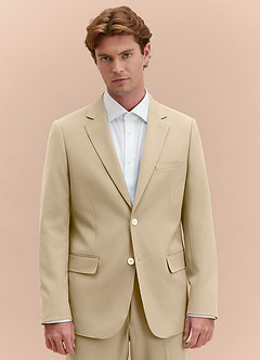 front James Champagne Structured Stretch Suit Jacket