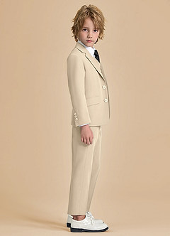 front Oliver Tan Boys 5-Piece Suit with Pre-tie