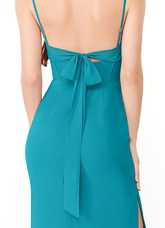 Azazie Mai Bridesmaid Dresses Jade Sheath Pleated Chiffon Dress image6
