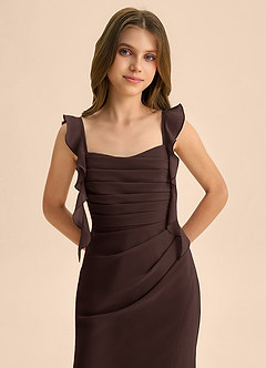 Azazie Jessamine Junior Ganache Mermaid Sweetheart Neckline Chiffon Dress image7