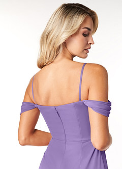 Azazie Tessa Bridesmaid Dresses Tahiti Sheath Sweetheart Off-The-Shoulder Mesh Convertible Dress image7