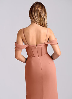 Azazie Joanne Vestidos de damas de honor Vestido de Mai Tai de Gasa de Corte Sirena con Vestidos sin tirantes image2