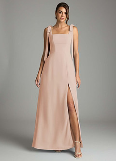 Azazie Debra Bridesmaid Dresses English Rose A-Line with Pockets Chiffon Convertible Dress image7