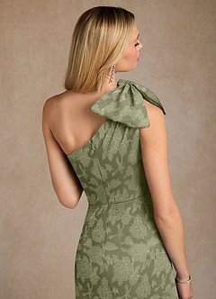 Azazie Easton Kleider für die Brautmutter Ballkleid One-Shoulder Blumen-Burnout Kleid Pistazie image5