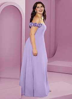 Barbie ♥ Azazie Bridesmaid Dresses Lilac A-Line Off the Shoulder Chiffon Convertible Dress image15