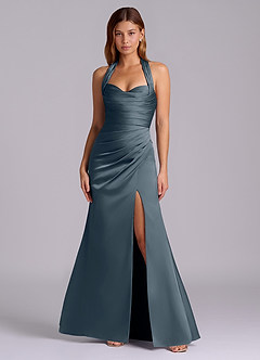 Azazie Destiny Robes de demoiselle d'honneur Robe Sirène en Satin extensible Encolure en Forme de Cœur Violet Crépusculaire image4
