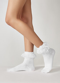 front Lace Ruffle Socks
