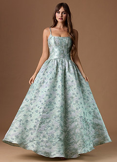 Maxi jurk Tarry Mintkleurige Glans image2