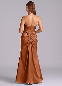 Azazie Destiny Suknie dla druhen Syrena Dekolt w kształcie serca Satyna elastyczna Do ziemi Sukienka image2