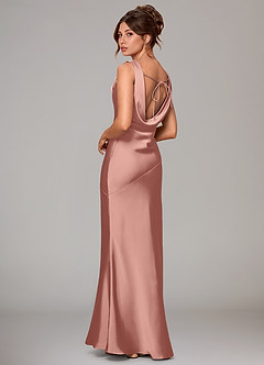 Azazie Rylina Bridesmaid Dresses Rosette Mermaid Stretch Satin Dress image4