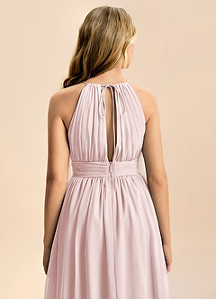 Azazie Noelle Junior Blushing Pink A-Line Pleated Chiffon Dress image7