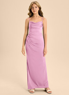 Azazie Mai Junior Candy Pink A-Line Sweetheart Neckline Stretch Satin Dress image5