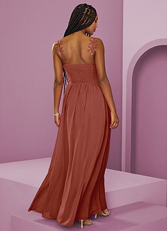 Barbie ♥ Azazie Bridesmaid Dresses Auburn A-Line Pleated Chiffon Dress image6