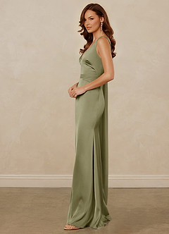 Christian Siriano Bridal for Azazie 1011 Brautjungfernkleider Meerjungfrau-Linie Schleifen Stretch-Satin Kleid Pistazie image7