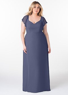 Azazie Syenna Bridesmaid Dresses Stormy A-Line Ruched Chiffon Dress image6
