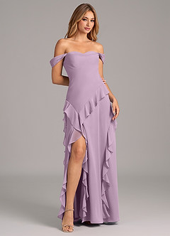 Azazie Sloane Bridesmaid Dresses Wisteria A-Line Sweetheart Neckline Chiffon Dress image4