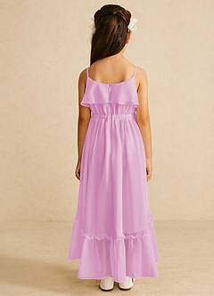 Azazie Karmen Flower Girl Dresses Candy Pink A-Line Ruched Chiffon Dress image3