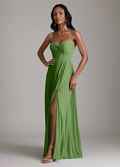 Azazie Akiko Bridesmaid Dresses Basil A-Line Sweetheart Neckline Chiffon Dress image4