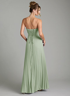 Azazie Tempest Abiti da Damigella Abito Convertibile Impero in Chiffon Corsetto Verde Salvia image5