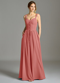 Azazie Porscha Suknie dla druhen Linia A Dekolt w kształcie serca Szyfon Do ziemi Sukienka image1