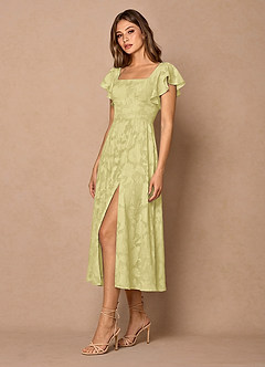 Talia 레몬 샤베트 미디 드레스 image3