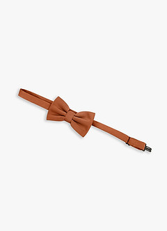 front Boy's Adjustable Stretch Satin Bow Tie