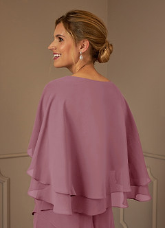 Azazie OHara Mother of the Bride Dresses Vintage Mauve A-Line V-Neck Chiffon Dress image7
